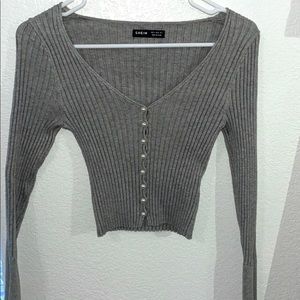 Long sleeve button up sweater